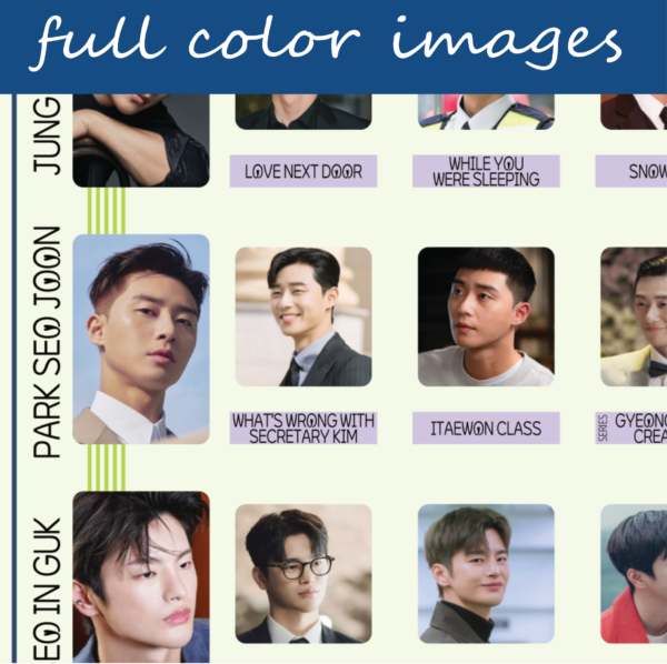 Oppas 35 to 40-Ji Chang Wook, Park Seo Joon, Lee Min Ho, Jung Hae In-Kdrama Challenge Scratch-Off Poster Tracker (Copy)