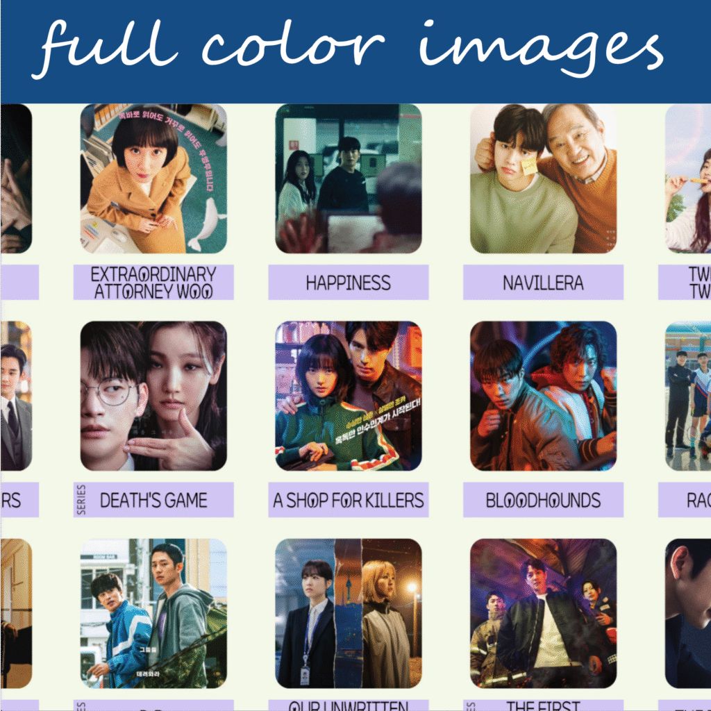 49 Highly Rated Kdramas Scratch-Off Poster (2025 Edition) – Essential Kdrama Watchlist – 8.5×11 Desktop Tracker Journal