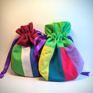 Two Korean bokjumeoni bags used to wish the receiver good fortune for the new year.