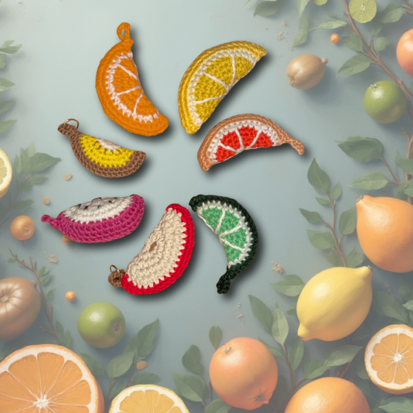 Crochet Fruit Keychains